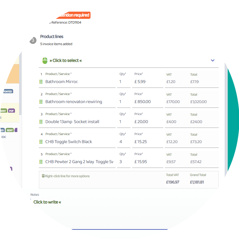  Envoyce provides clear visibility into which invoices have been paid, the invoice that are due, and ones that are overdue. 